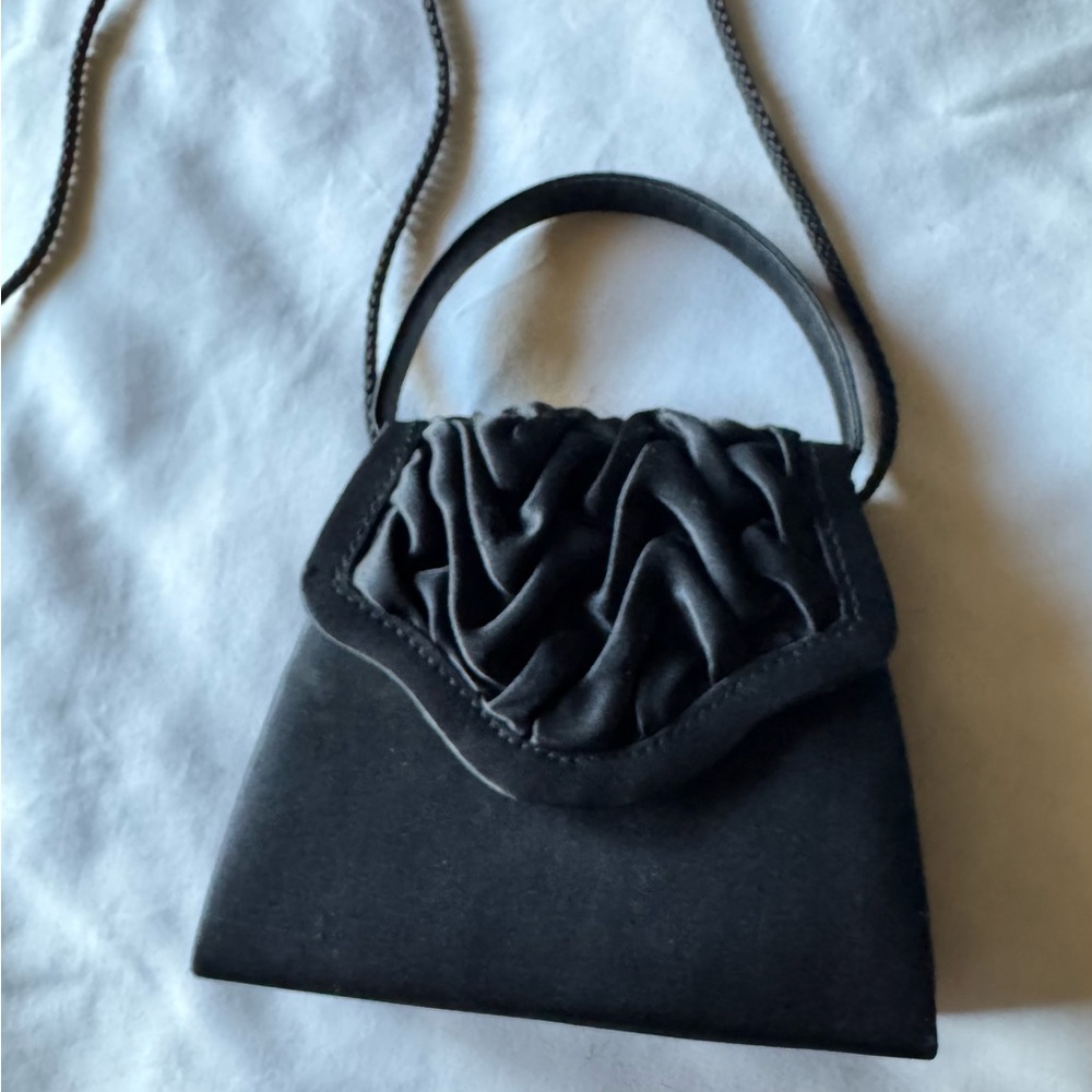Elegant Black Women's Satin Handbag